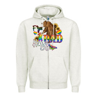 Oatmeal Heather Free Dad hugs Zipper Hoodie - NancyCooperArtShop