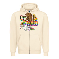 Sandshell Free Dad hugs Zipper Hoodie - NancyCooperArtShop