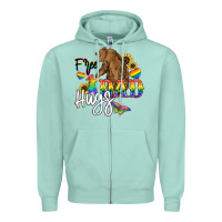 Seafoam Free Dad hugs Zipper Hoodie - NancyCooperArtShop