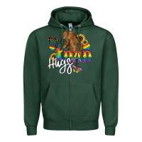 Sports Green Free Dad hugs Zipper Hoodie - NancyCooperArtShop
