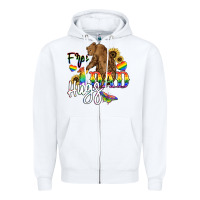 White Free Dad hugs Zipper Hoodie - NancyCooperArtShop