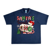 Navy santa's favorite ho Urban Heavy Tee - MaliasSmallBusiness