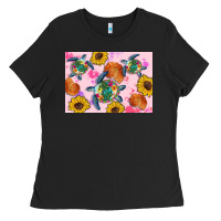 Sunflowers Turtle Ladies Tee | Teevron