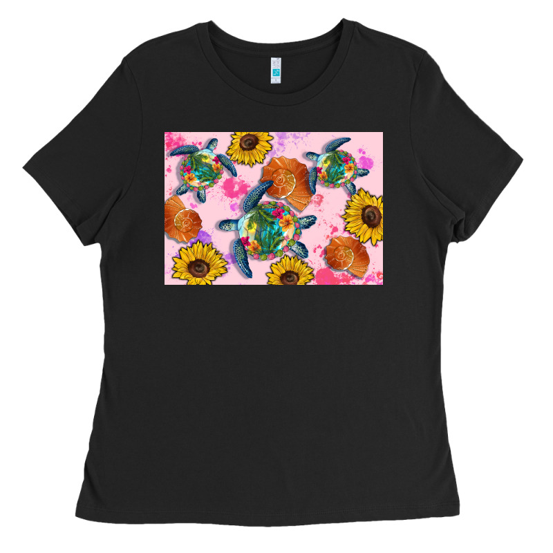 Sunflowers Turtle Ladies Tee by Artiststas | Teevron
