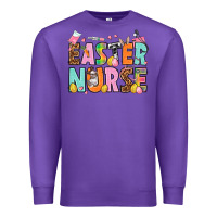 Purple Easter nurse Easter Day Premium Sweatshirt - HowdyJamesFarm
