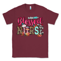 Burgundy blessed nurse Classic Tee - NancyCooperArtShop