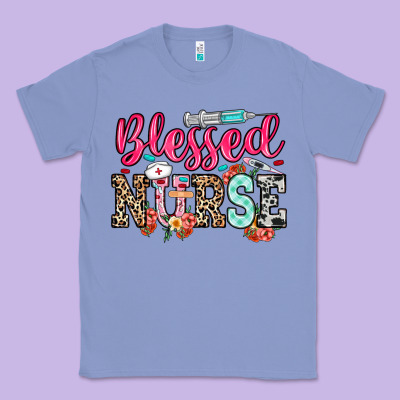 Blessed Nurse Classic Tee Designed By Nancycooperartshop