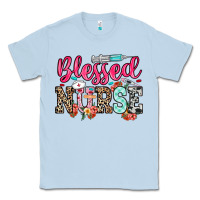 Dusty Blue blessed nurse Classic Tee - NancyCooperArtShop
