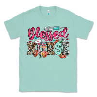 Seafoam blessed nurse Classic Tee - NancyCooperArtShop
