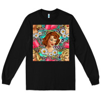 Black Hairdresser Western Girl And Hair Curler Seamless Pattern Bbs Long Sleeve Tee - BundleAndBundleShop
