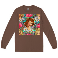 Chestnut Hairdresser Western Girl And Hair Curler Seamless Pattern Bbs Long Sleeve Tee - BundleAndBundleShop