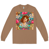 Toasted Coconut Hairdresser Western Girl And Hair Curler Seamless Pattern Bbs Long Sleeve Tee - BundleAndBundleShop