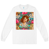White Hairdresser Western Girl And Hair Curler Seamless Pattern Bbs Long Sleeve Tee - BundleAndBundleShop