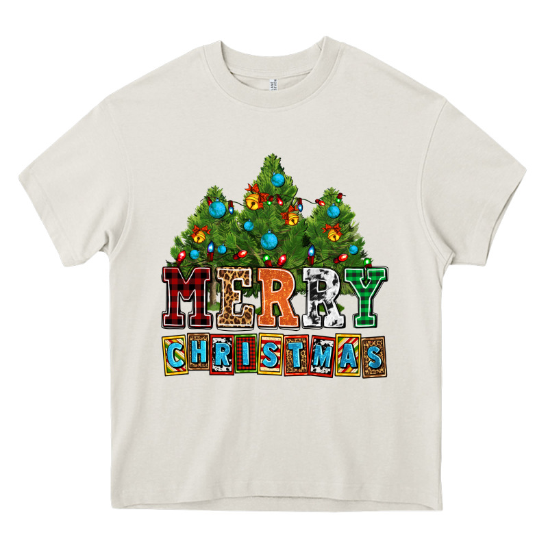 Merry Christmas With Christmas Trees Heavy Core Tee by AdoDesignShop | Teevron