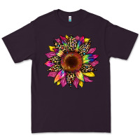 Plum tie dye leopard sunflower Premium Tee - Artiststas