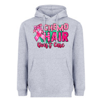 Heather Grey Chemo hair don't care Cancer Awareness Heavyweight Hoodie - HowdyJamesFarm