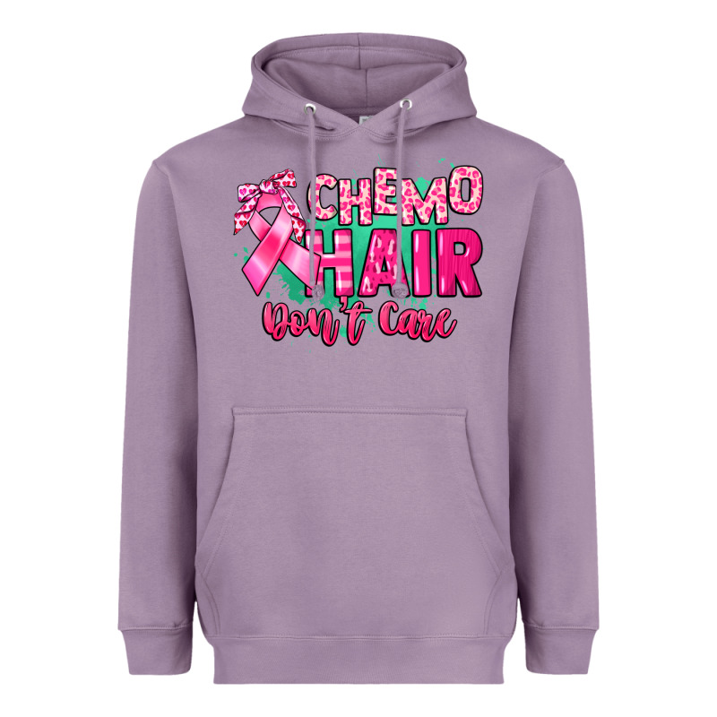 Chemo Hair Don't Care Cancer Awareness Heavyweight Hoodie by HowdyJamesFarm | Teevron