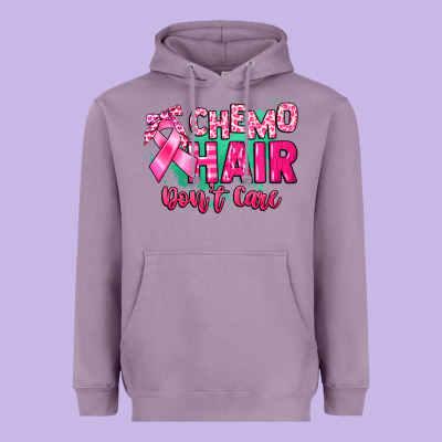 Chemo Hair Don't Care Cancer Awareness Heavyweight Hoodie Designed By Howdyjamesfarm