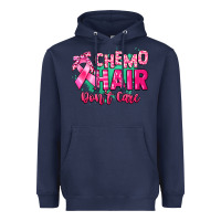 Navy Chemo hair don't care Cancer Awareness Heavyweight Hoodie - HowdyJamesFarm