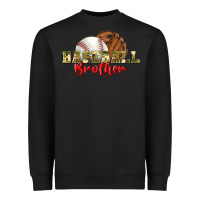 Black baseball brother Heavyweight Sweatshirt - BundleAndBundleShop