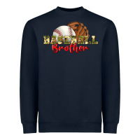 Navy baseball brother Heavyweight Sweatshirt - BundleAndBundleShop
