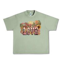 Oil Green love horse western floral Urban Heavy Tee - NancyCooperArtShop