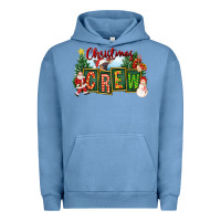 Pigment Pebble Blue Christmas Crew Urban Hoodie - FaDigitalArtStudio