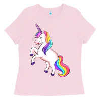 Bubblegum Pink unicorn Ladies Tee - Artiststas