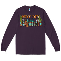 Plum Not My First Rodeo Western Long Sleeve Tee - BundleAndBundleShop