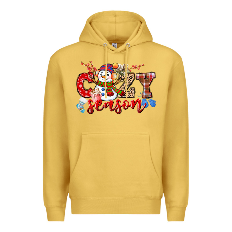 Cozy Season Snowman Premium Hoodie by CowGirlArtShop | Teevron