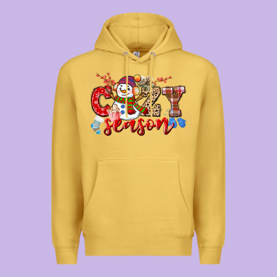 Cozy Season Snowman Premium Hoodie Designed By Cowgirlartshop