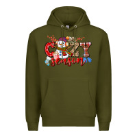Army Green cozy season snowman Premium Hoodie - CowGirlArtShop