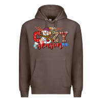 Coffee cozy season snowman Premium Hoodie - CowGirlArtShop