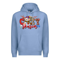 Colony Blue cozy season snowman Premium Hoodie - CowGirlArtShop
