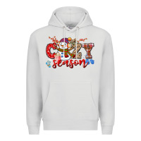 Dove Grey cozy season snowman Premium Hoodie - CowGirlArtShop