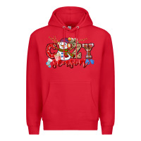 Red cozy season snowman Premium Hoodie - CowGirlArtShop