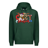 Sports Green cozy season snowman Premium Hoodie - CowGirlArtShop