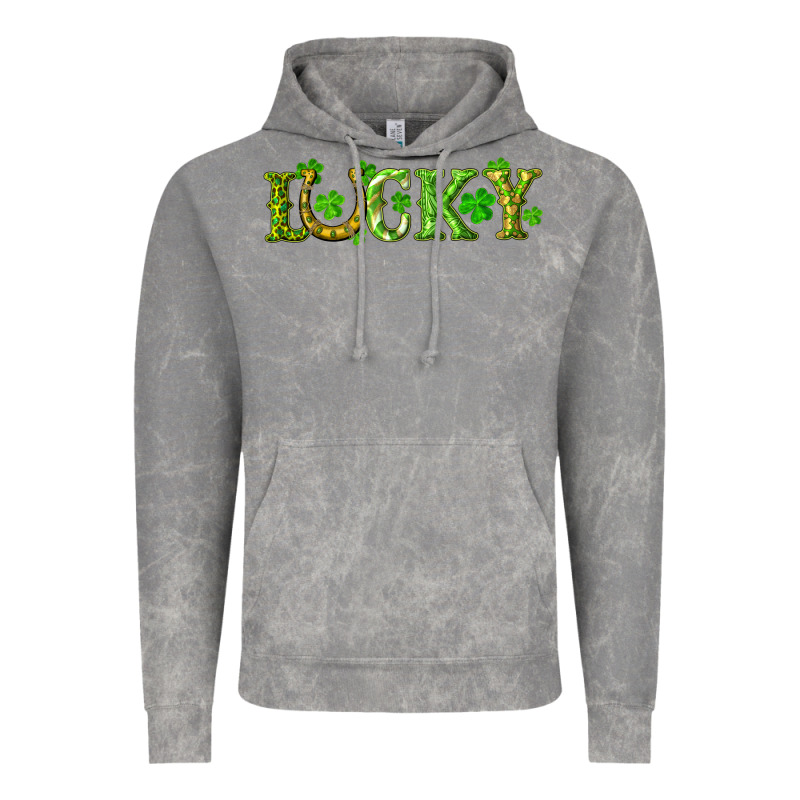St. Patrick's Day Lucky With Clovers And Horseshoe Vintage Hoodie by RanaPortraitStore | Teevron