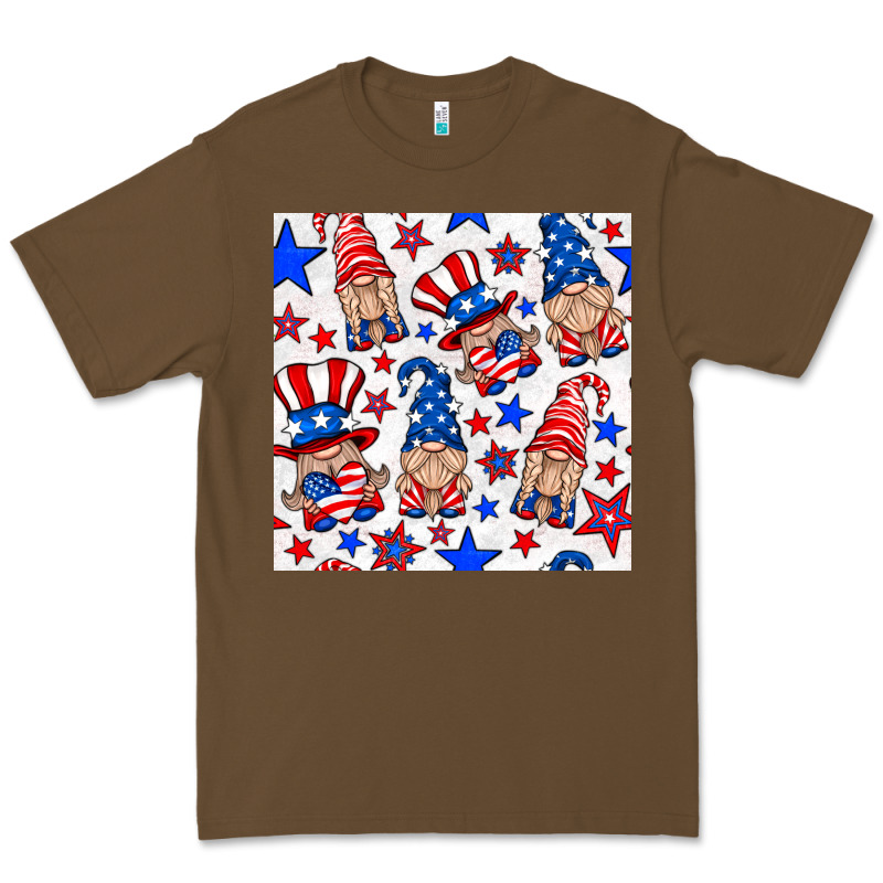 4th Of July Patriotic Gnome Seamless Pattern Premium Tee by BundleAndBundleShop | Teevron