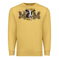 Antique Gold Mom with cow Premium Sweatshirt - CowGirlArtShop