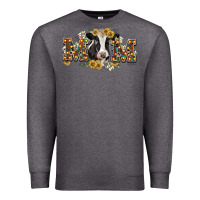Charcoal Heather Mom with cow Premium Sweatshirt - CowGirlArtShop
