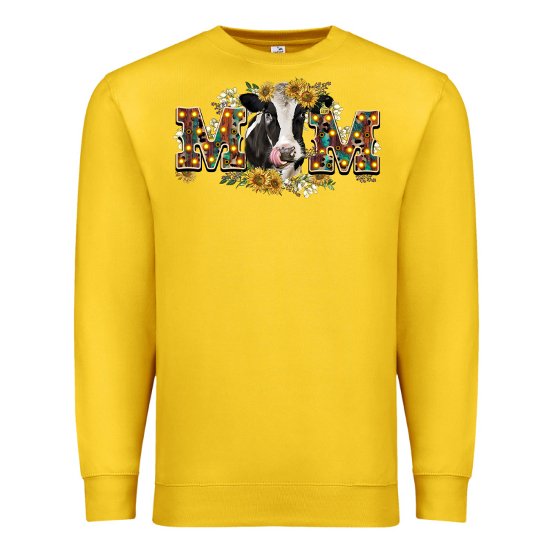Mom With Cow Premium Sweatshirt by CowGirlArtShop | Teevron
