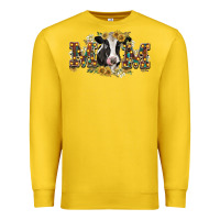 Lemon Mom with cow Premium Sweatshirt - CowGirlArtShop