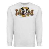 Oatmeal Heather Mom with cow Premium Sweatshirt - CowGirlArtShop