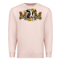 Pale Pink Mom with cow Premium Sweatshirt - CowGirlArtShop