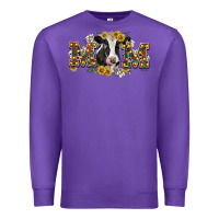 Purple Mom with cow Premium Sweatshirt - CowGirlArtShop