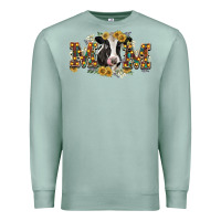 Seafoam Mom with cow Premium Sweatshirt - CowGirlArtShop