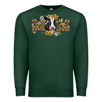 Sports Green Mom with cow Premium Sweatshirt - CowGirlArtShop