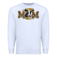 White Mom with cow Premium Sweatshirt - CowGirlArtShop