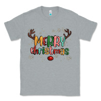 Heather Grey merry christmas raindeerr Classic Tee - MaliasSmallBusiness
